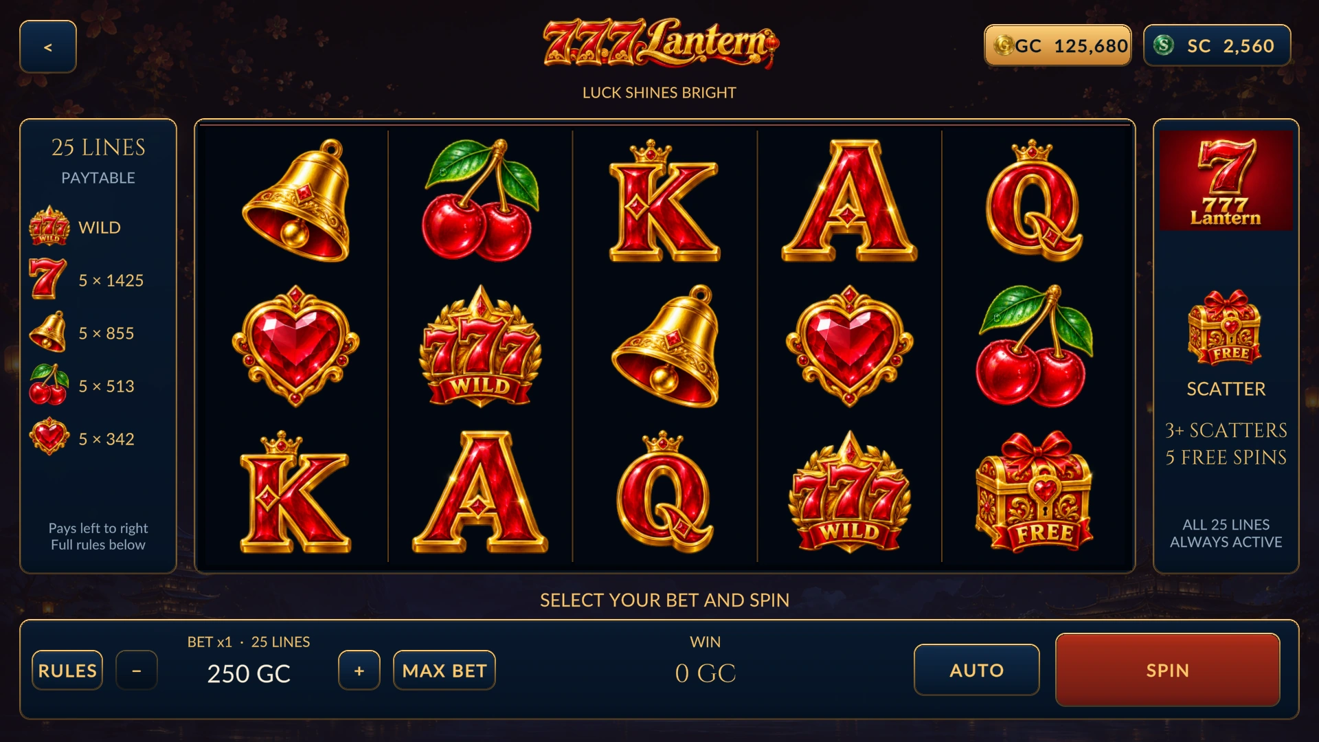 777 Lantern game screenshot